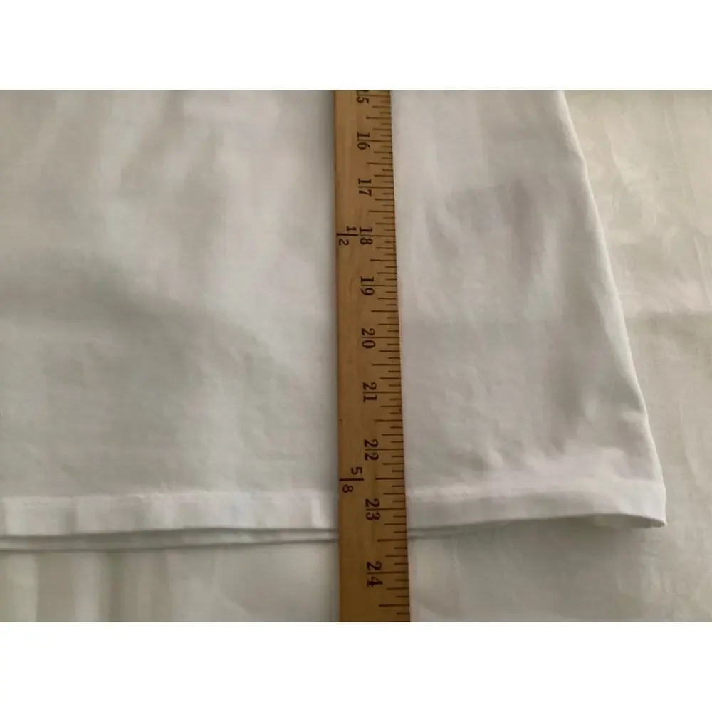 CHICO'S White Rouched 3/4 Sleeves women’s size 1 white